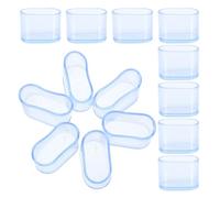 VINTORKY Protectores Ovalados de PVC 16 Piezas Antideslizantes y Silenciosos para Patas de Silla y Mesa para Muebles en Comedor y Suelos de Madera