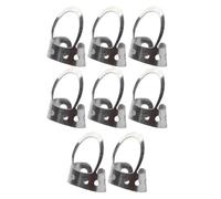 VINTORKY Púas de Pulgar Ajustables para Instrumentos de Cuerda y Ukelele, Acero Inoxidable Plata, 8 Piezas Cómodas y Resistentes para Tocar Guitarra