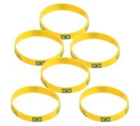 VINTORKY Pulseras Deportivas Paquete de 6 Piezas de Silicona Banderas de Países, Cómodas para Usar Ideales para Partidos Internacionales y Eventos Deportivos
