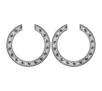 VINTORKY Roseta de Guitarra Acústica de Pvc 41 Pulgadas, Calcomanía Adhesiva para Orificio de Sonido, Pegatina Incrustada para Guitarra Clásica, Accesorio Decorativo Duradero y Compacto (2