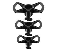 VINTORKY Soporte ajustable para djembé africano con estructura triangular reforzada, plegable y portátil para interpretaciones y clases - 3 piezas de plástico negro