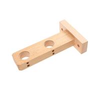 VINTORKY Soporte de Varilla de Madera de Haya Maciza para Barra de Cortina de Baño, Diámetro 3 Cm, Diseño Cuadrado de Doble Orificio, Soporte para Barra de Cortina de Ducha, Resistente