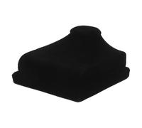 VINTORKY Soporte Expositor de Joyas Busto Inclinado de Terciopelo Negro para Collares y Colgantes, Modelo Compacto Tipo Maniquí para Exhibición en Mostrador, Organizador de Joyería Durable