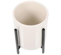 VINTORKY Soporte para Utensilios de Cocina de Hierro Negro L, Estuche para Palillos y Porta Cubiertos de Cerámica, Caja Organizadora Resistente y Fácil de Limpiar para Menaje Cocina