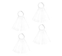 VINTORKY Tablas de Exhibición de Uñas y Tarjetas de Colores para Manicura 150 Piezas Tamaño Estándar Transparencia, Práctica para Salón Profesional y Muestras de Esmalte Anillo Metálico