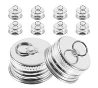 VINTORKY Tapas de Aluminio Roscadas para Botellas de Líquidos Orales, 12 Unidades, Material Galvanizado Resistente, Cierre Hermético Adecuado para Conservación Doméstica