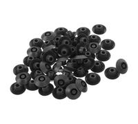 VINTORKY Tapón Semicircular Alta Durabilidad 50 Piezas Negro de Goma y Fácil Instalación para Protección para Puertas de Coche y Faldones Laterales