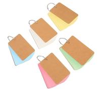 VINTORKY Tarjetas en Blanco para Memoria y Vocabulario 5 Piezas Tamaño Portátil Colores Pastel Papel Rígido para Estudio Escolar, Oficina y Viajes