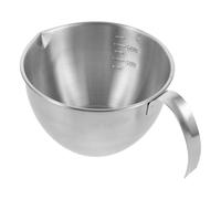 VINTORKY Tazón de Acero Inoxidable para Mezclar con Asa 600 Ml, Cuenco para Preparar Alimentos y Hornear, Recipiente Medidor Resistente para Cocina y Repostería, Utensilio Multiuso