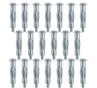VINTORKY Tornillos de Expansión para Placas de Yeso de Acero, Anclajes Huecos de Alta Resistencia 4x38 Mm, Pack de 20 Piezas para Fijador de Paredes Cavidades