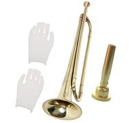 VINTORKY Trompeta De Estudiante Pequeña De Metal Material De Algodón - Juego Educativo De Instrumento De Viento Para Niños Edad Preescolar, Adecuado Para Bandas Escolares y Campamentos De Verano