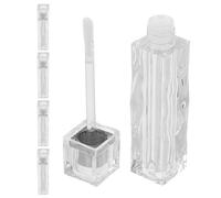 VINTORKY Tubo Transparente Apariencia Cristalina para Brillo de Labios 5 Piezas con Diseño Ergonómico y Recargable con Patrón de Ondas, Adecuado para Maquillaje DIY