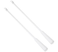 VINTORKY Varillas para Cortinas de Fibra de Vidrio Blanco de 17 Pulgadas, 2 Piezas Diseño de Gancho, Ideales para Persianas Verticales y Uso Interior en Aulas