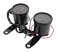 VINTORKY Velocímetro Digital para Motocicleta con Doble Cuentakilómetros, Soporte de Montaje Resistente, Indicador de Grupo Vintage para Motos de Cross y Bicicletas, Accesorio Preciso