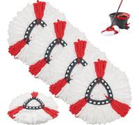 Vinuwu Paquete de 5 Recambio Mopas Compatibles con Vileda Turbo, Cabezales de fregona de Repuesto de Microfibra, Lavable a máquina