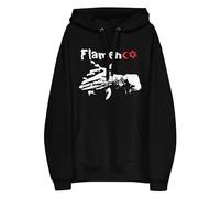 VINY WOODY Arte Andaluz Sudadera con Capucha Unisex, Diseño Gráfico Flamenco, Negro, Algodón, Manga Larga, Bolsillo Canguro (FR/ES, Letras, XL, Regular, Regular, Negro,XL)