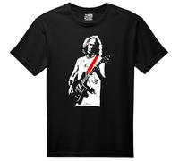 VINY WOODY Camiseta Gráfica Unisex, Diseño Rock and Roll, Manga Corta, Cuello Redondo, Negro, Algodón,Robe Iniesta Musica Rock Español Hard Rock (FR/ES, Letras, L, Regular, Regular, Negro)