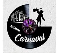 VINY WOODY Carnaval de Cadiz Reloj de Disco de Vinilo Decoracion de Pared Regalo Original