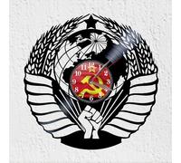 VINY WOODY Escudo de la Unión de Repúblicas Socialistas Soviéticas Reloj de Disco de Vinilo Decoracion de Pared Regalo Original