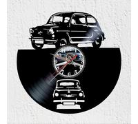 VINY WOODY Reloj de Disco de Vinilo Silueta del Coche Veterano,Oldtimer
