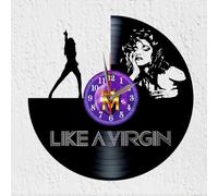 VINY WOODY Reloj de Pared de Vinilo Like a Virgin, Diseño Reyna de Pop