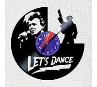 VINY WOODY Reloj De Pared Disco de Vinilo Silueta de David Robert Jones cantautor Actor multiinstrumentista