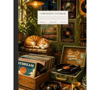 Vinyl Daydreams: A Retro Music Composition Notebook with Vintage Records, Cozy Cat, and Lo-Fi Room Aesthetic