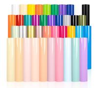 VINYL FROG Paquete de 40 hojas de vinilo adhesivo permanente, 30,5 x 30,5 cm, vinilo permanente para tazas, calcomanías, proyectos de manualidades