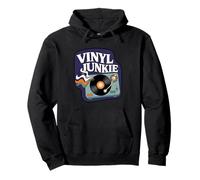 Vinyl Junkie Retro Turntable Record Collector Music Lover Sudadera con Capucha