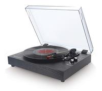 Vinyl Record Player, Bluetooth Turntable With Stereo Speakers, Supports 7/10/12 Inch Lp Vinyl Records,One Click Adjustment,3.5Mm Music Output Jack,For Office/Home Decor, YHNNH, Black