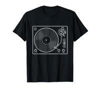 Vinyl Record Player Retro Sketch Music DJ Camiseta