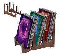 Vinyl Record Storage - Classic Wood Holder Stand - 3-Layer Wooden Album Display Stand Shelf - Desktop Vinyl Record Organizer, Photo Album Recipe Book Holder For Bookshelf, Music Corner Decor