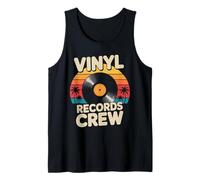 Vinyl Records Crew - Tocadiscos retro de 45 RPM Camiseta sin Mangas
