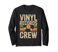 Vinyl Records Crew - Tocadiscos vintage de 45 RPM Manga Larga
