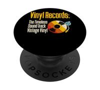 Vinyl Records The Timeless Sound Track Vintage Vinyl PopSockets PopGrip Adhesivo