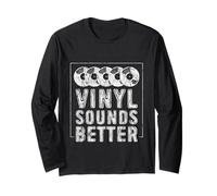 Vinyl Sounds Better Analog Music Collector Appreciate - Manga Larga