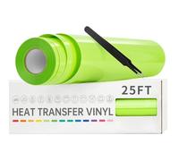 VinylRus Vinilo de transferencia de calor, 30,5 x 7,6 m, para camisas, vinilo HTV para silueta Cameo, Cricut, fácil de cortar y maleza