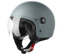 VINZ Duoro Casco Scooter | Casco Jet con Visera | para Moto & Ciclomotor | ECE 22.06 Homologado | En Tamaño XS - XL | para Hombre y Mujer - Gris Nardo