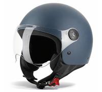 VINZ Duoro Casco Scooter | Casco Jet con Visera | para Moto & Ciclomotor | ECE 22.06 Homologado | En Tamaño XS - XL | para Hombre y Mujer - Azul Oscuro
