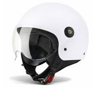 VINZ Duoro Casco Scooter | Casco Jet con Visera | para Moto & Ciclomotor | ECE 22.06 Homologado | En Tamaño XS - XL | para Hombre y Mujer - Blanco