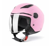 VINZ Magic Casco de Moto para Niño | Casco Jet en Tallas YS-YXL | Casco para Niños para Moto, Scooter, Ciclomotor | Certificado ECE 22.06 - Rosa