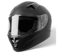 VINZ Parana Casco Integral Niño | con Visera | En Tamaño YS - YXL | ECE 22.06 Homologado | para Moto & Scooter & Vespa - Negro Mate