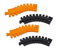 VINZOR 4 Piezas Rails Du Train 14.2 * 4 * 1.2Cm,Curva De hasta 90° Flexible Conectores Rails De Vía De Hueso Adaptador De Vía De Tren De Madera Piezas De Conector, para Hacer Vías Tren Madera Juguete