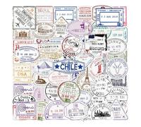 VINZOR 50 Vintage Matasellos Pegatinas Retro Sellos Stickers Transparente Pegatinas Scrapbooking pegatinas para maletas para Maletas Viaje Scrapbooking Diario Album Fotos