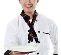 VINZOR Pañuelo para el Sudor del Chef con Estampado de Chili Pequeño, Gorro de Cocina Unisex para Adultos, Accesorio para Cocinero, Ayudante de Cocina, Perfecto para Restaurante,Catering y Uso en Casa