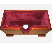 Vio de la música violonchelo soporte de madera cojines de felpa de terciopelo burdeos