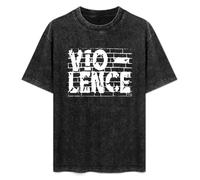 VIO-Lence Men's T-Shirt Unisex Black Cotton Print tee Shirts M