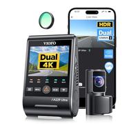 VIOFO A229 Ultra 2CH Dual 4K Dashcam delantera trasera, doble STARVIS 2 sensores IMX678 y cámara dual 4K HDR para coche, 5 GHz Wi-Fi y GPS, control por voz, visión nocturna 2.0, máx. hasta 512 GB