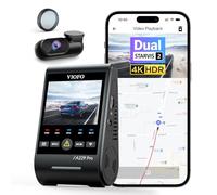 VIOFO Cámara de salpicadero A229 Pro 4K HDR, doble STARVIS 2 IMX678 IMX675, cámara delantera y trasera 4K+2K para coche, 2 canales con HDR, control de voz, GPS WiFi de 5 GHz, visión nocturna 2.0, modo