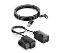 VIOFO OP100 OBD-II Cable Alimentación Dashcam, Vigilancia y Baja Tensión | temporizador integrado, vigilancia aparcamiento 24h, protección baja tensión, 12V/24V